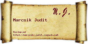 Marcsik Judit névjegykártya