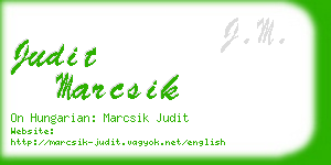 judit marcsik business card